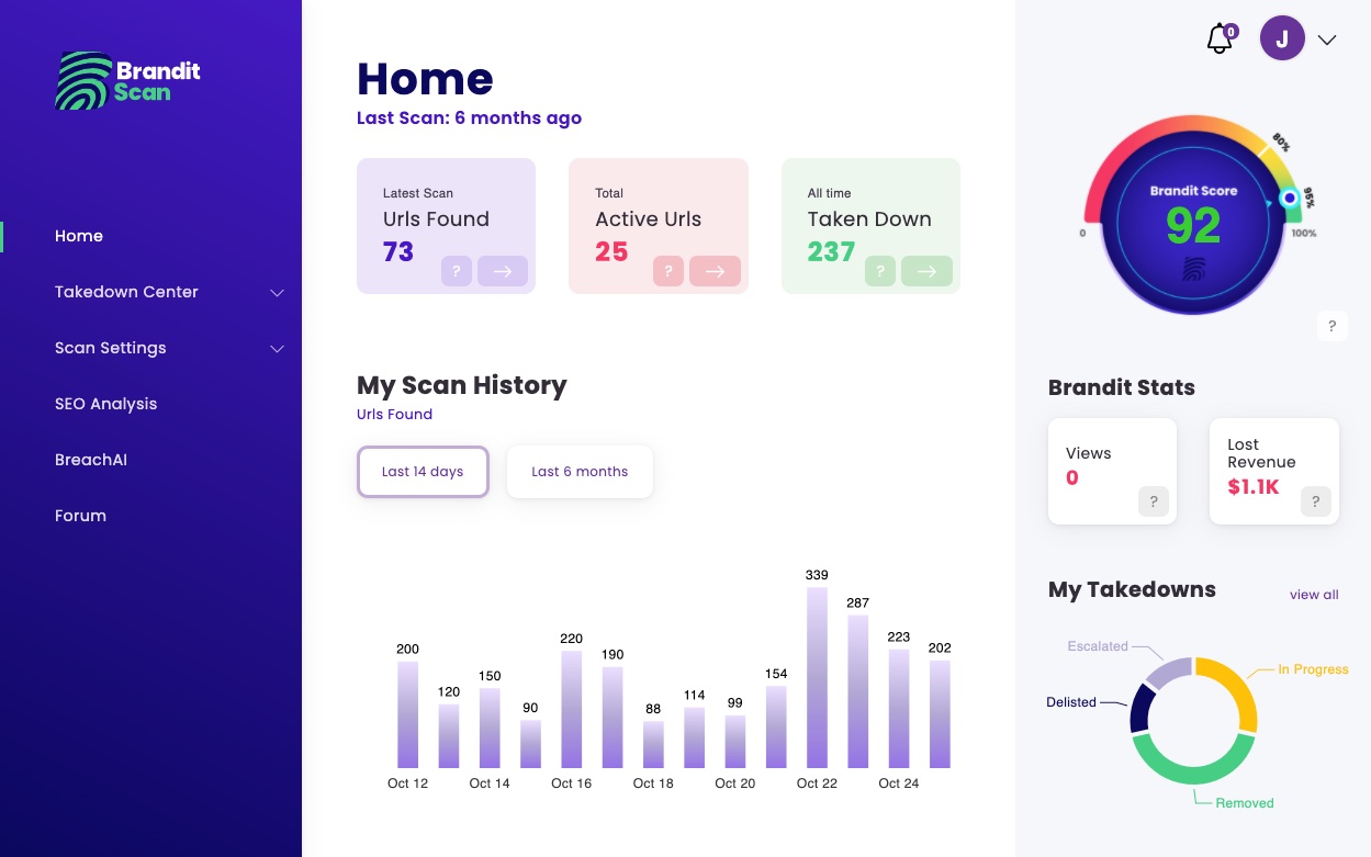 The second BranditScan dashboard from 2022, introducing the Brandit Score