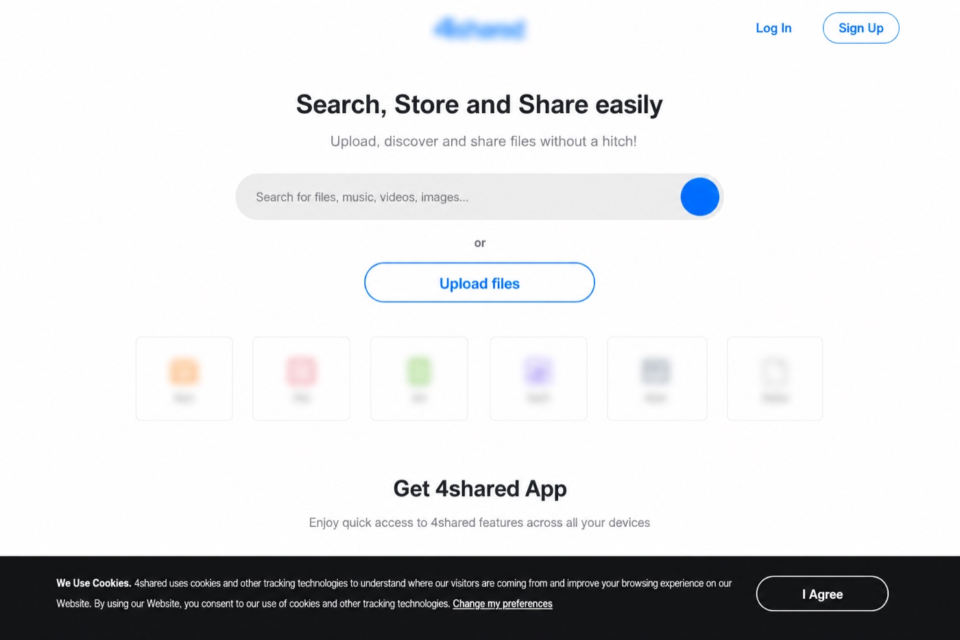 What the 4shared com interface looks like
