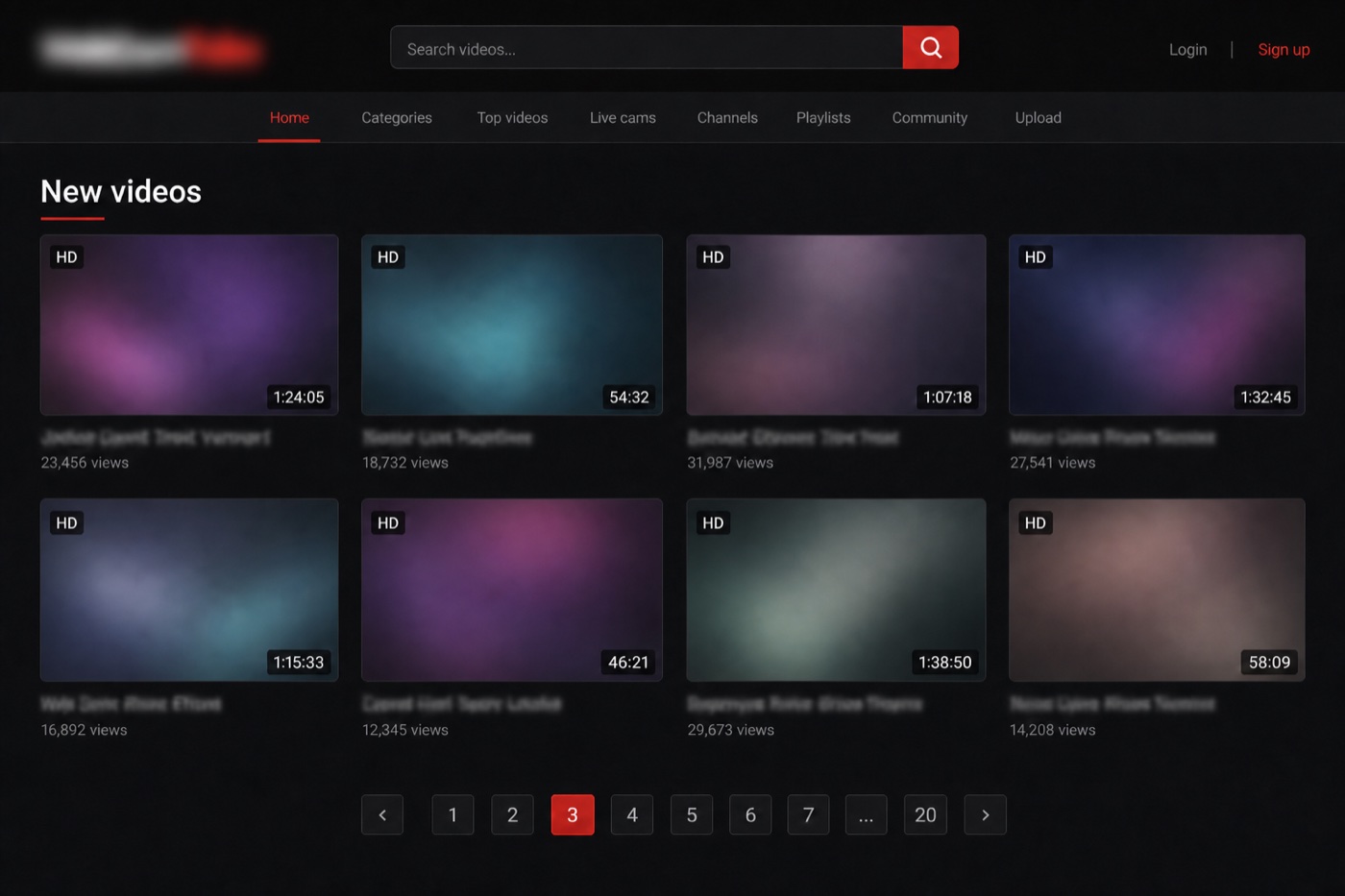 What the Camshooker com interface looks like