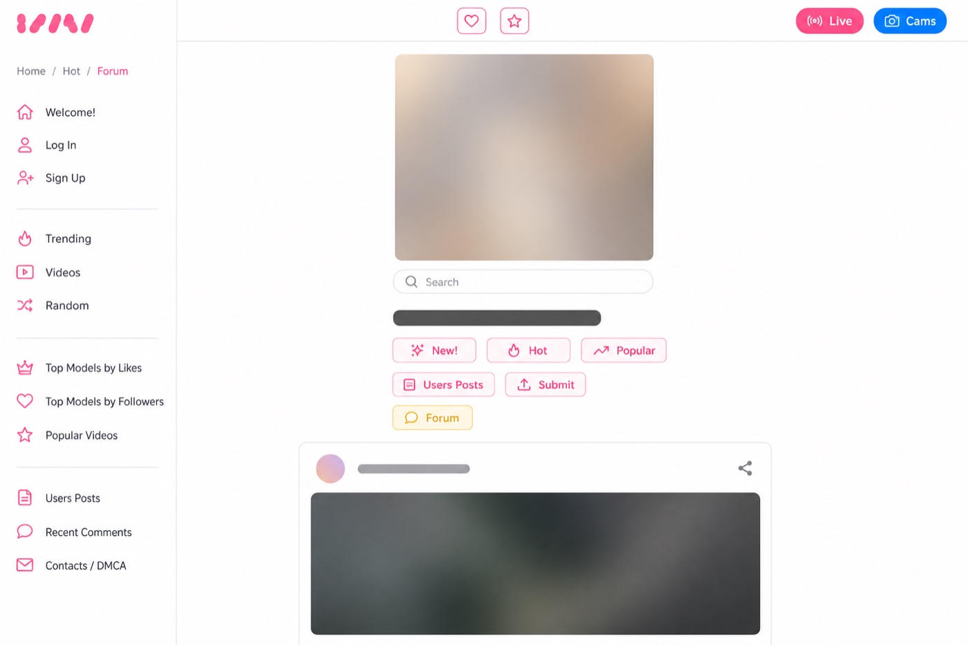 What the fapello.com interface looks like