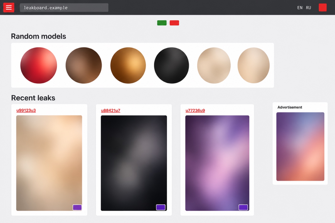 What the Fapodrop com interface looks like