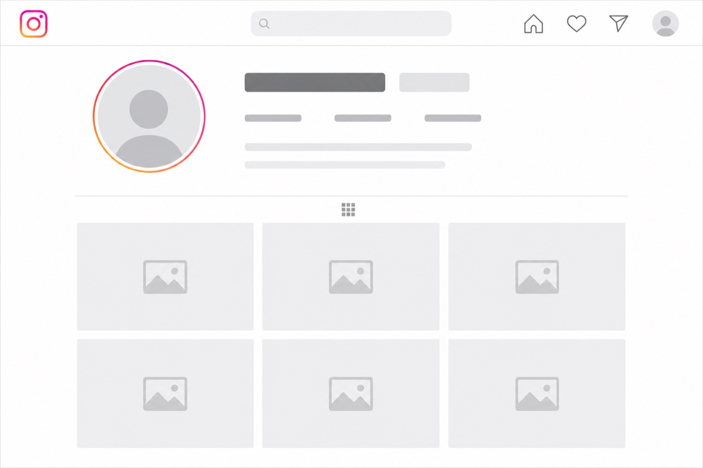 What the instagram.com interface looks like
