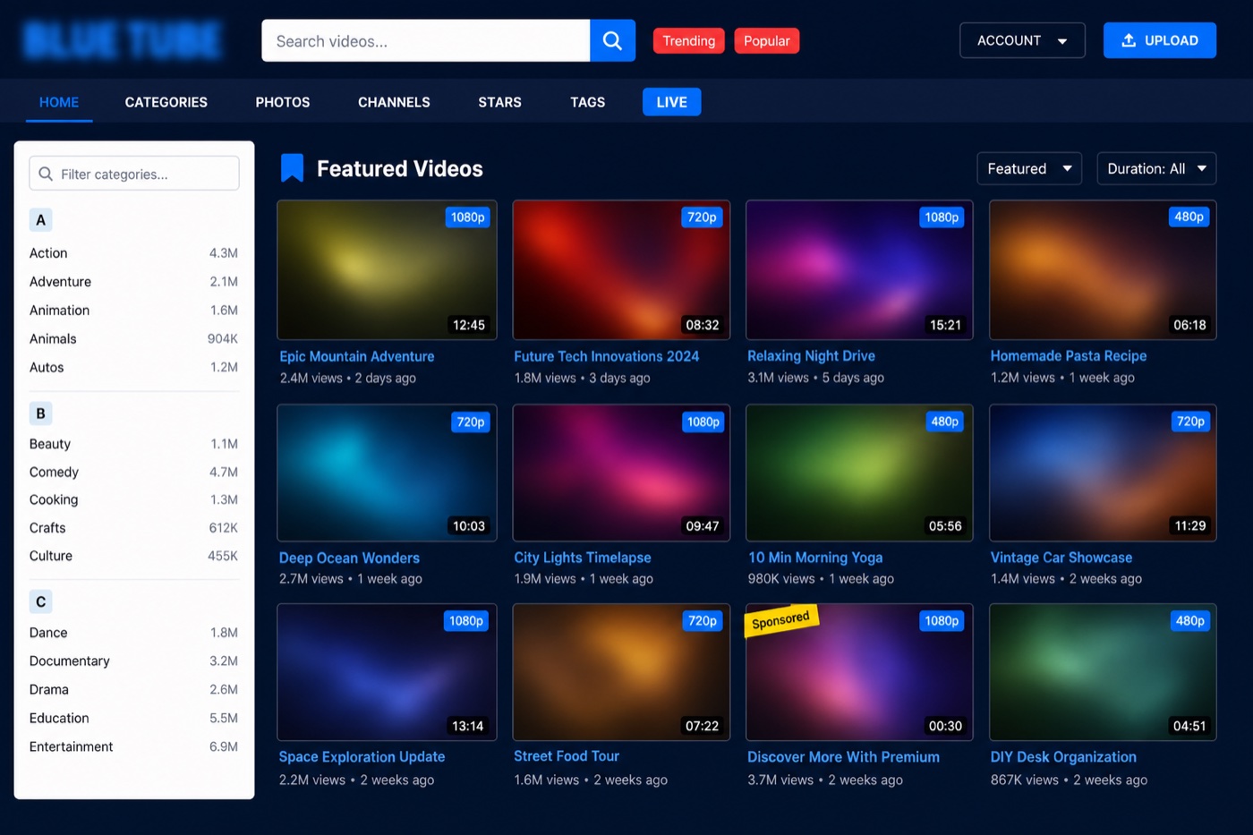 What the Tnaflix com interface looks like