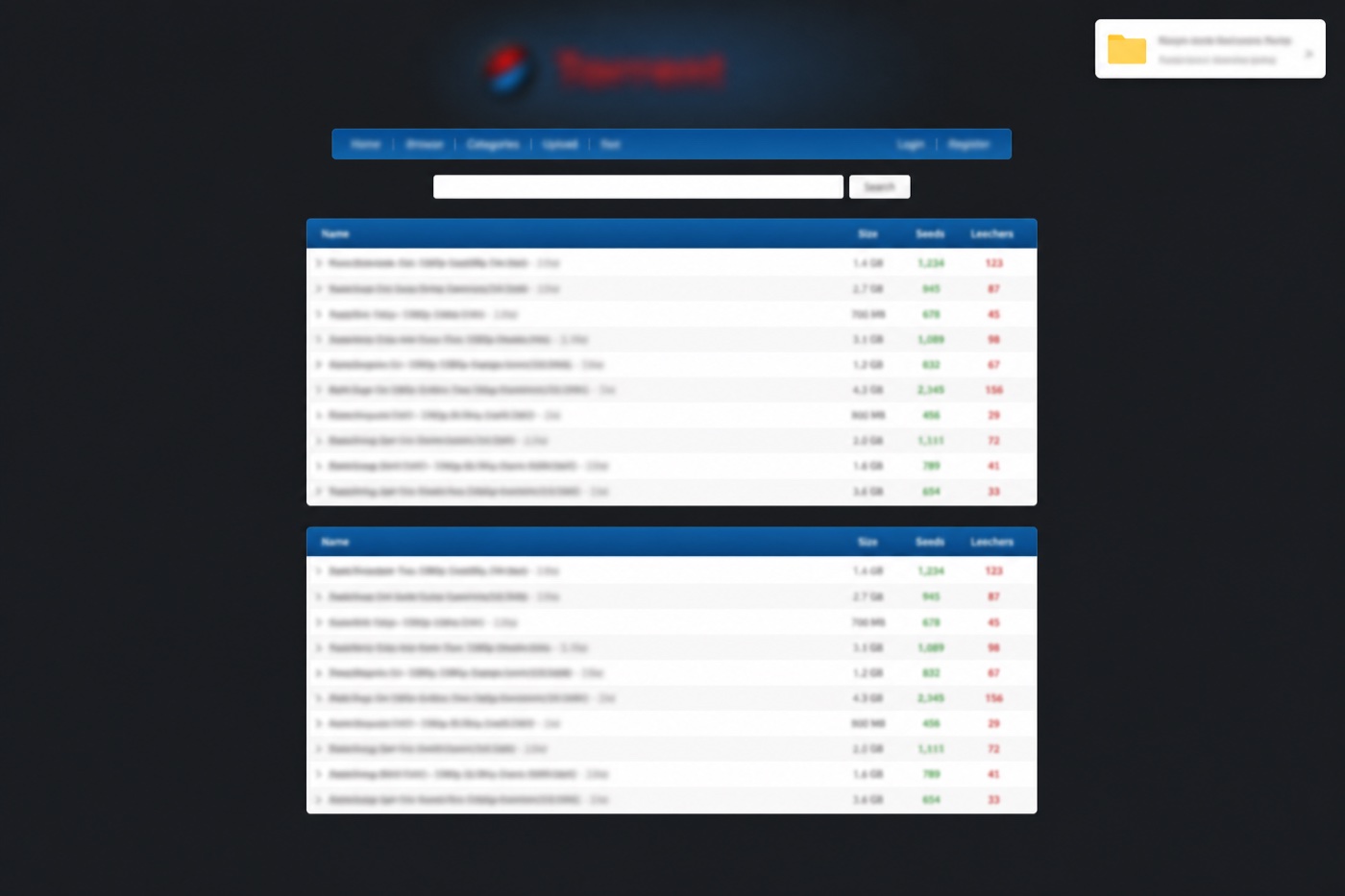 What the Torrentdownload info interface looks like