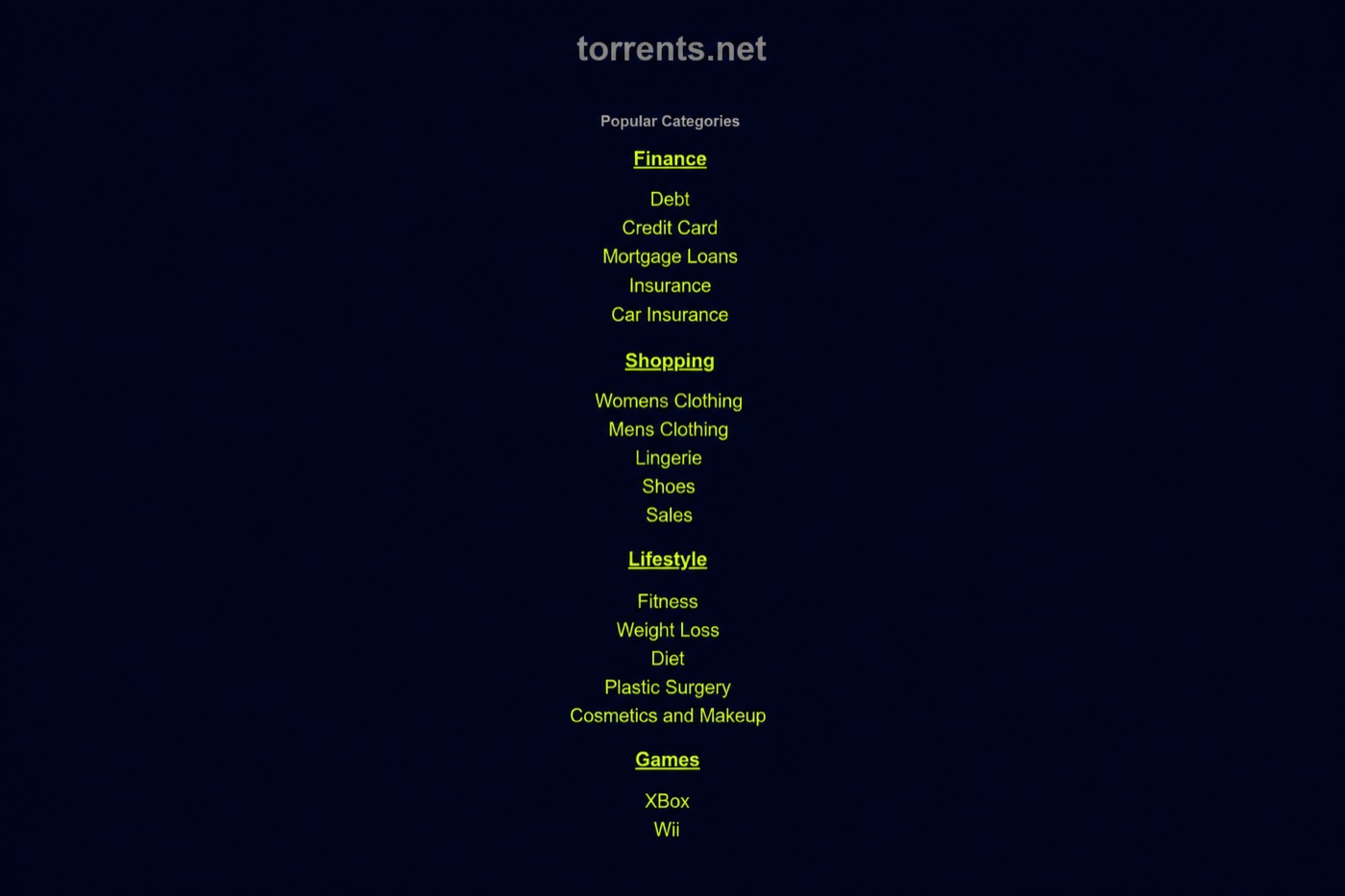 What the Torrents net interface looks like