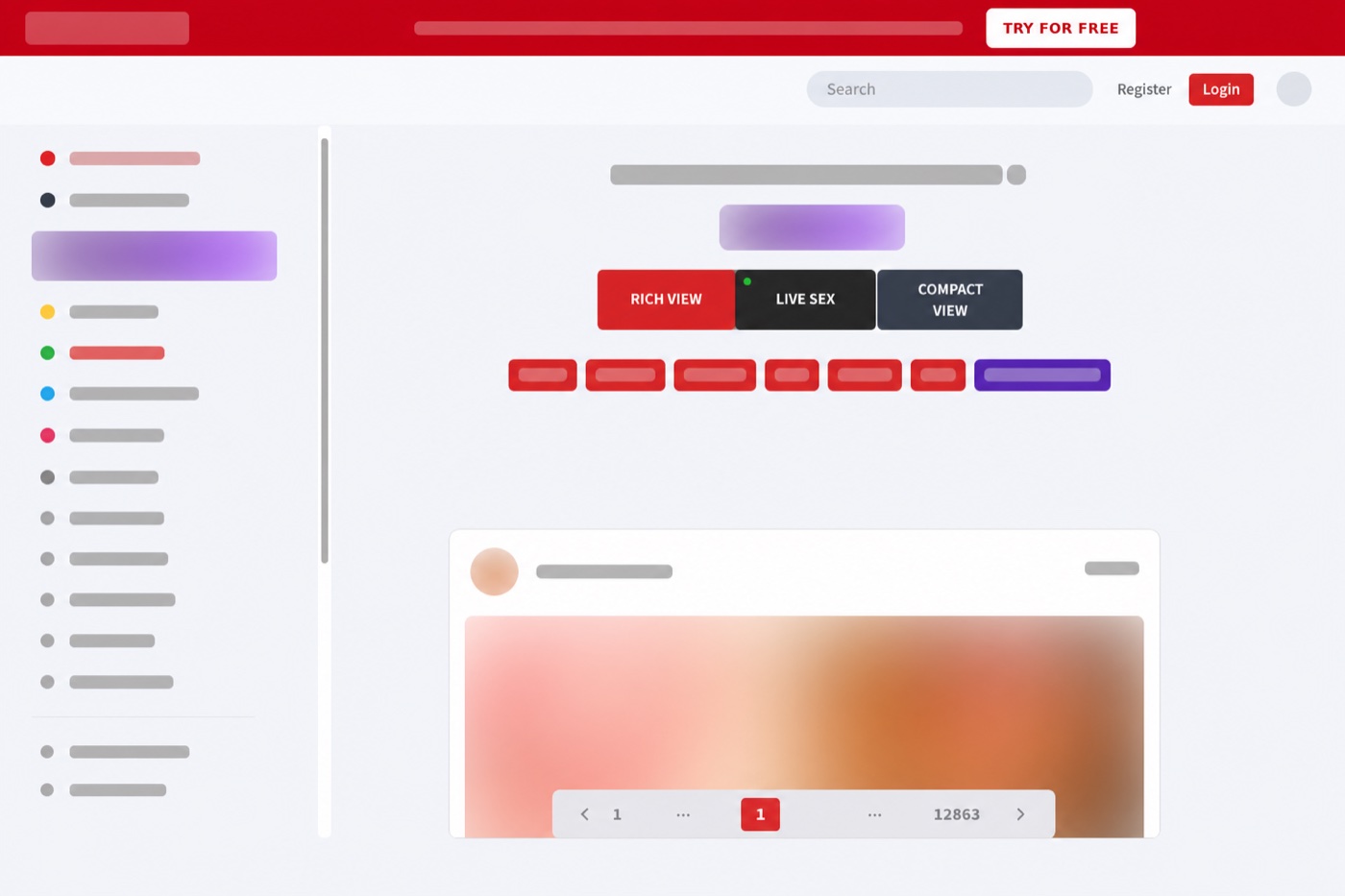 What the Wildskirts com interface looks like