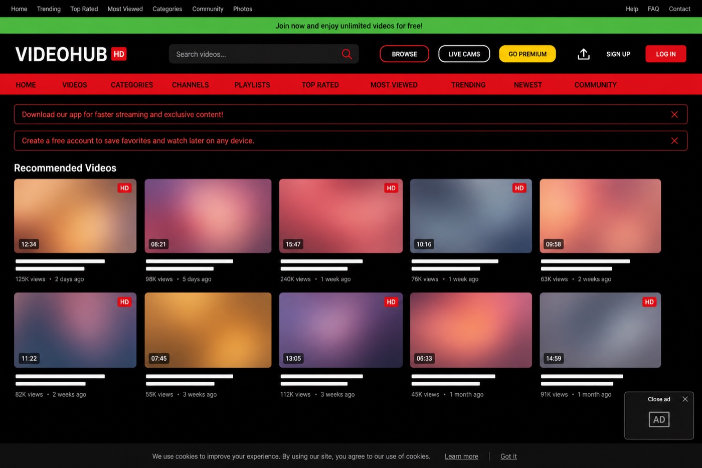 What the Xxbrits com interface looks like