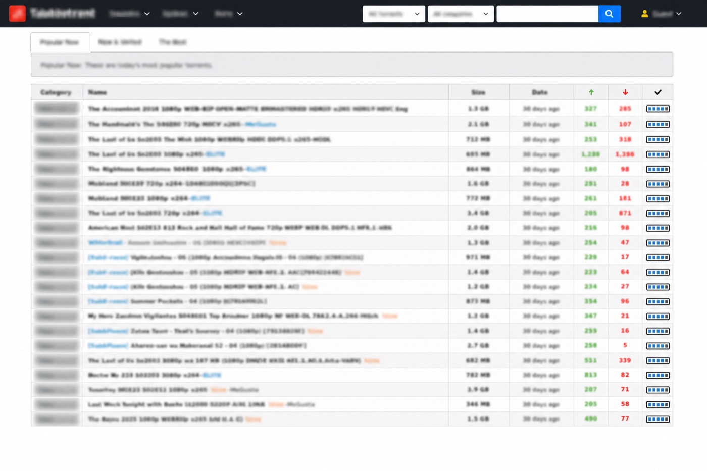 What the Yourbittorrent com interface looks like