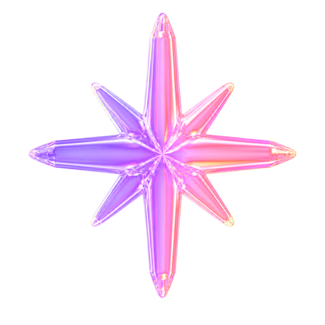 The Vanguard emblem — an eight-pointed glass star